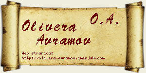 Olivera Avramov vizit kartica